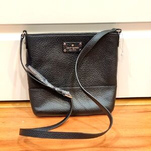 Kate Spade NWOT Black Leather Crossbody Purse  Bay Street Cora Slim